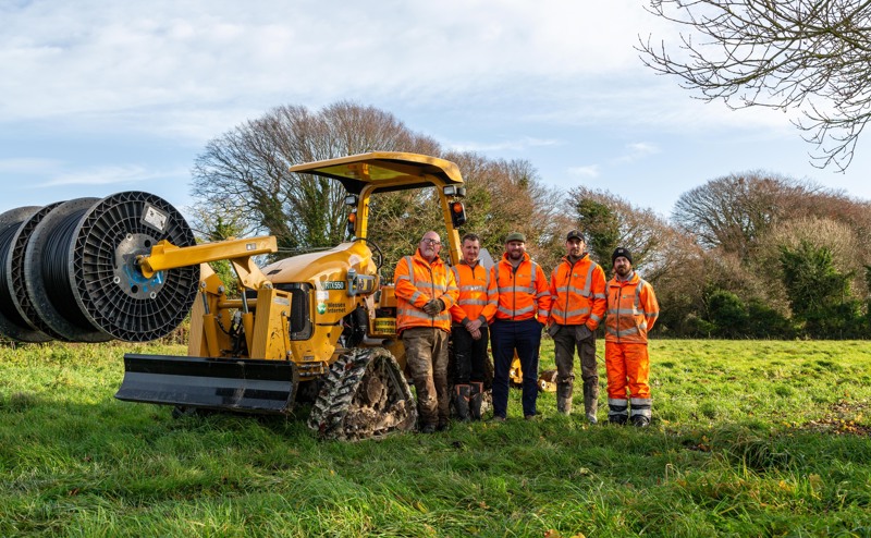 Wessex Internet team with mightly mole plough