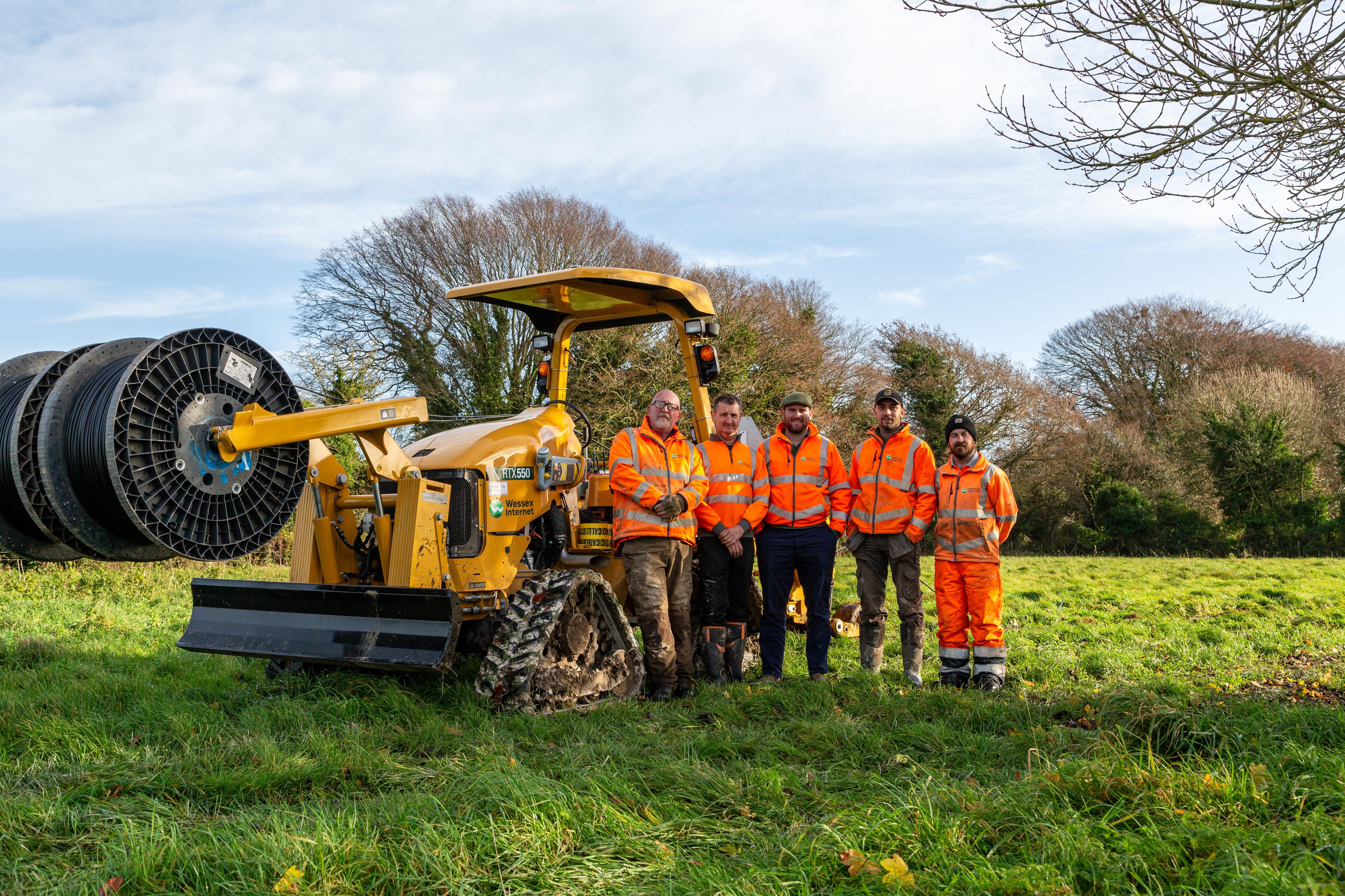 Wessex Internet team with mightly mole plough