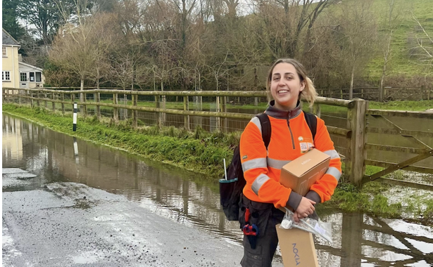 Meet Ruby, Installation Engineer walking to an installation 