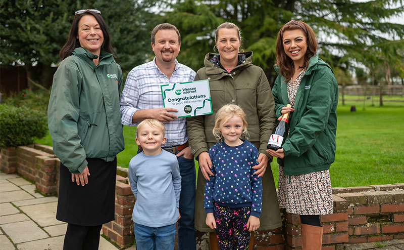Wessex Internet Team and family of competition winner