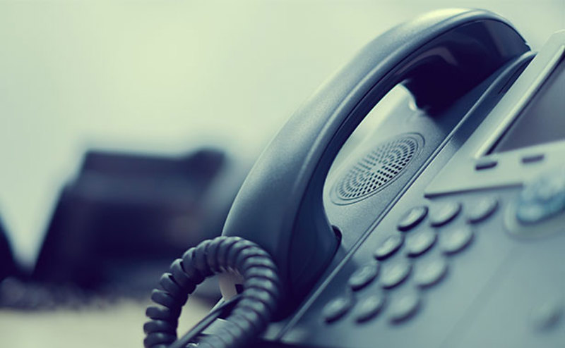 Phone set with soft blur background