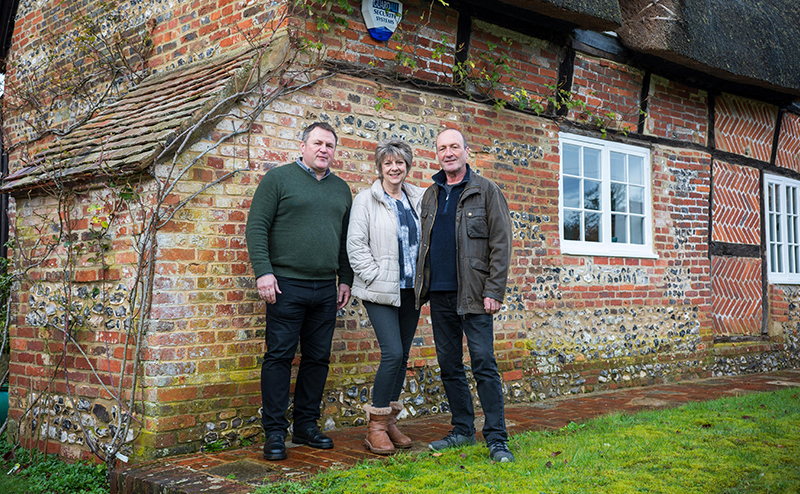 Jez Allman with Gillian and Jeff Bailey