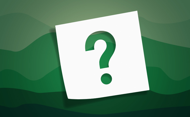 Graphic of a piece of paper with a question cut out