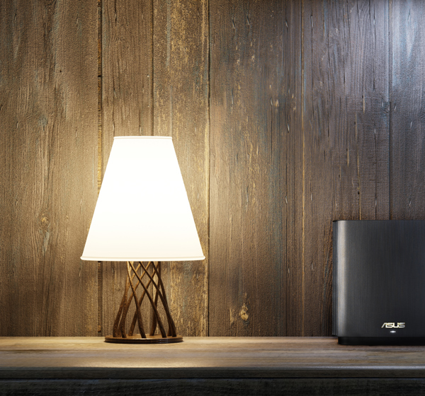 A rustic view with a router indicating a successful full fibre installation in a rural location. 