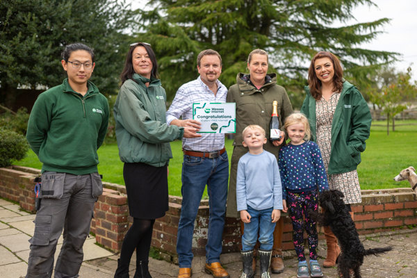 Winners of the 10K customer competition alongside Wessex Internet team