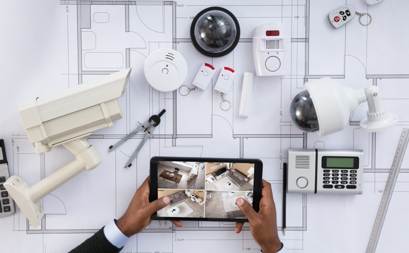 Flat lay photograph of various digital products