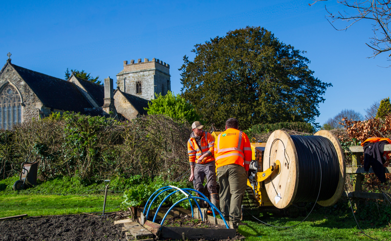 Garden works operatives with midi plough